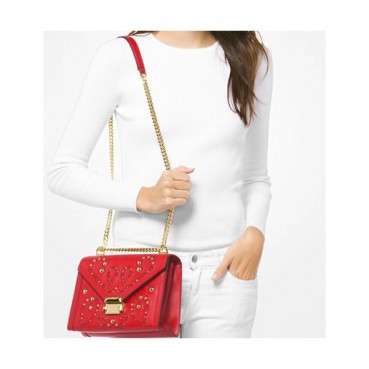 Michael Kors 2018 Leather Whitney Chain Shoulder Bag, 24CM - 마이클 코어스 2018 레더 위트니 체인 숄더백 ,MKB0207, 24CM,레드