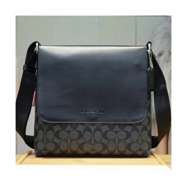 Coach Leather Shoulder Bag,29cm - 코치 레더 남성용 숄더백 COAB0154,29cm,블랙
