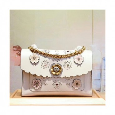 Coach Parker Leather Chain Shoulder Bag,26cm - 코치 파커 레더 체인 숄더백 COAB0151,26cm,화이트