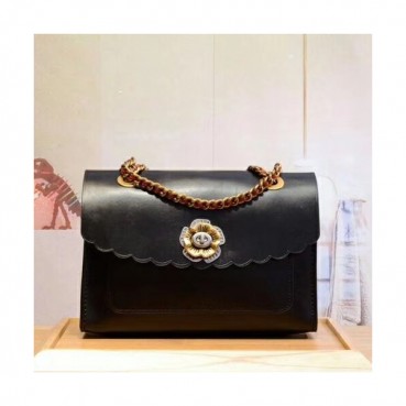 Coach Parker Leather Chain Shoulder Bag,26cm - 코치 파커 레더 체인 숄더백 COAB0150,26cm,블랙