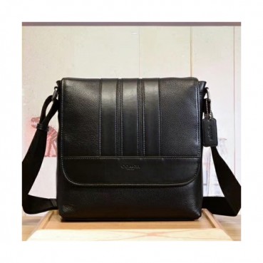 Coach Leather Shoulder Bag,29cm - 코치 레더 남성용 숄더백 56666,COAB0145,29cm,블랙