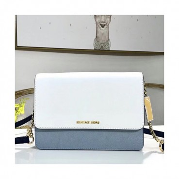 Michael Kors Leather Shoulder Bag, 24CM - 마이클 코어스 레더 숄더백,MKB0203, 24CM,화이트+블루