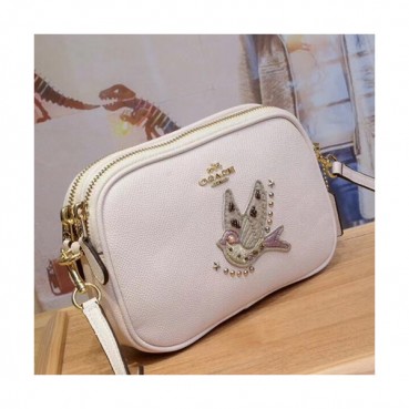 Coach 2018 Leather Shoulder Bag,19cm - 코치 2018 레더 숄더백 23607,COAB0120,19cm,화이트