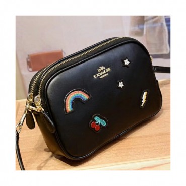 Coach Leather Shoulder Bag,19cm - 코치 레더 숄더백 COAB0118,19cm,블랙