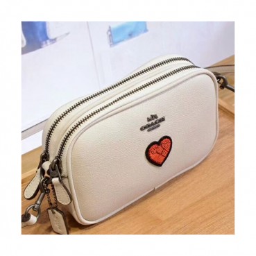 Coach Leather Shoulder Bag,20cm - 코치 레더 숄더백 58391,COAB0116,20cm,화이트