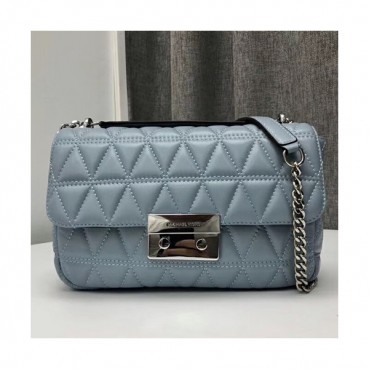 Michael Kors Leather Chain Shoulder Bag,27cm - 마이클 코어스 레더 체인 숄더백 MKB0173,27cm,블루