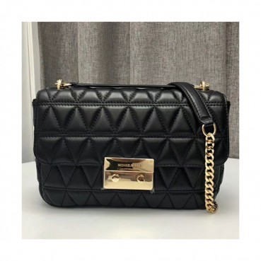 Michael Kors Leather Chain Shoulder Bag,27cm - 마이클 코어스 레더 체인 숄더백 MKB0170,27cm,블랙
