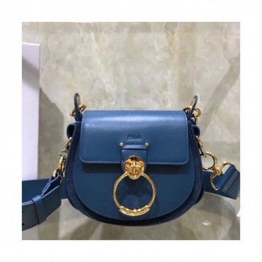 Chole 2019 Tess Leather Shoulder Bag, 20cm -  끌로에 2019 테스 레더 숄더백,CLB0003,20cm,블루