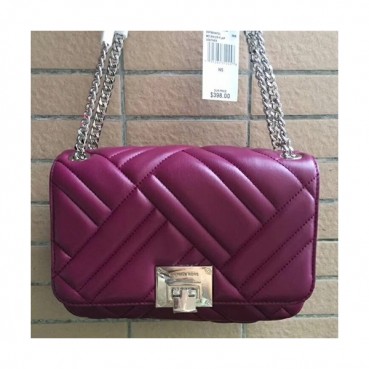 Michael Kors 2018 Leather Chain Shoulder Bag,26cm - 마이클 코어스 2018 레더 체인 숄더백 MKB0152,26cm,퍼플