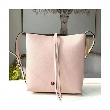 Michael Kors Leather Bucket Shoulder Bag,26cm - 마이클 코어스 레더 버킷 숄더백 MKB0130,26cm,핑크