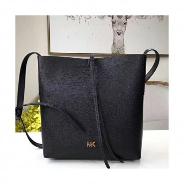 Michael Kors Leather Bucket Shoulder Bag,26cm - 마이클 코어스 레더 버킷 숄더백 MKB0127,26cm,블랙