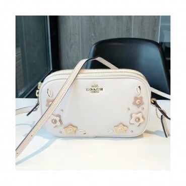 Coach Leather Shoulder Bag,20cm - 코치 레더 숄더백 COAB0070,20cm,화이트