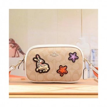 Coach Leather Shoulder Bag,20cm - 코치 레더 숄더백 20963,COAB0059,20cm,베이지