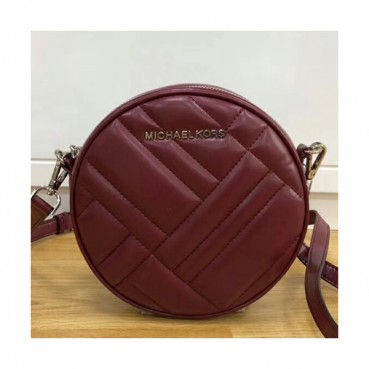 Michael Kors Leather Vivianne Shoulder Bag, 17CM - 마이클 코어스 레더 비비안 숄더백,MKB0102, 17CM,와인