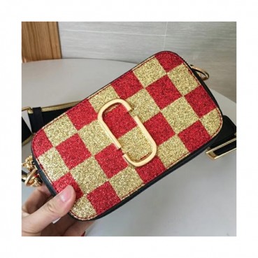 Mark Jacobs Leather Women Shoulder Bag,19cm - 마크제이콥스 레더 여성용 숄더백,MJB0024 ,19cm,레드+골드