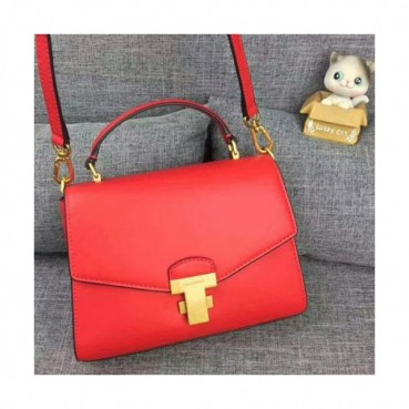 Tory Burch Leather Red Juliette Color Block Small Top Handle Shoulder Bag,23cm - 토리버치 레더 레드 줄리엣 컬러 블럭 스몰 탑 핸들 숄더백 TBB0166,23cm