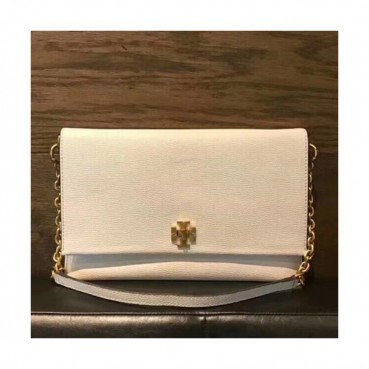 Tory Burch Leather White Kira Chain Shoulder Bag,26.5cm - 토리버치 레더 화이트 키라 체인 숄더백 TBB0154,26.5cm