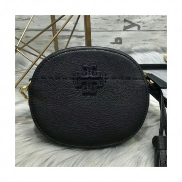 Tory Burch Leather Black Mcgraw  Round Shoulder Bag,17cm - 토리버치 레더 블랙 맥그로우 라운드 숄더백 TBB0152,17cm