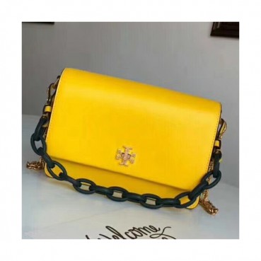 Tory Burch Kira Leather Yellow Shoulder Bag,17.5/24cm - 토리버치 키라 레더 옐로우 숄더백 TBB0139,17.5/24m