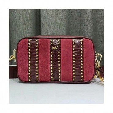 Michael Kors Leather Whitney Camera Shoulder Bag, 22CM - 마이클 코어스 레더 위트니 카메라 숄더백 ,MKB0066, 22CM,레드