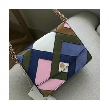 Tory Burch Leather Blue Chain Shoulder Bag,22cm - 토리버치 레더 블루 체인 숄더백 TBB0108,22cm