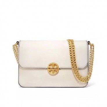 Tory Burch Leather White Chain Shoulder Bag,18cm - 토리버치 레더 화이트 체인 숄더백 TBB0099,18cm