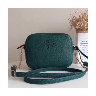 Tory Burch Leather Green Mcgraw Tassel Camera Shoulder Bag,20cm - 토리버치 레더 그린 맥그로우 태슬 카메라 숄더백 TBB0084,20cm