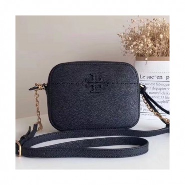 Tory Burch Leather Black Mcgraw Tassel Camera Shoulder Bag,20cm - 토리버치 레더 블랙 맥그로우 태슬 카메라 숄더백 TBB0083,20cm