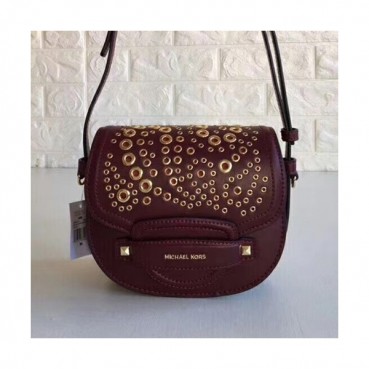Michael Kors Leather Cary Saddle Shoulder Bag, 18CM - 마이클 코어스 레더 캐리 새들 숄더백,MKB0033, 18CM,레드