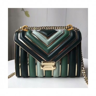 Michael Kors Leather Chain Shoulder Bag, 24CM - 마이클 코어스 레더 체인 숄더백 ,MKB0005, 24CM,그린