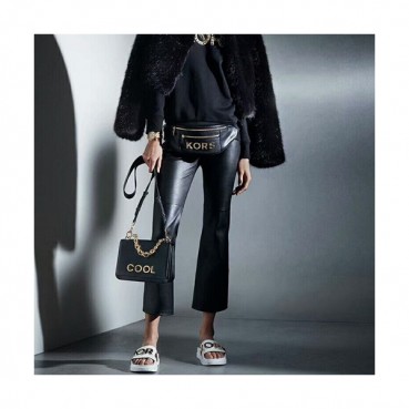 Michael Kors Leather Tote Shoulder Bag, 23CM - 마이클 코어스 레더 토트 숄더백 ,MKB0001, 23CM,블랙