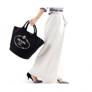Prada Canapa Women Tote Shoulder Bag,30CM - 프라다 카나파 여성용 토트 숄더백 1BG163,30CM,4색(블랙,화이트 ,블루,핑크)