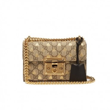 Gucci Padlock Small Supreme Chain Shoulder Bag,20CM - 구찌 패드락 스몰 수프림 여성용 체인 숄더백 ,GUB0164,20CM,브라운