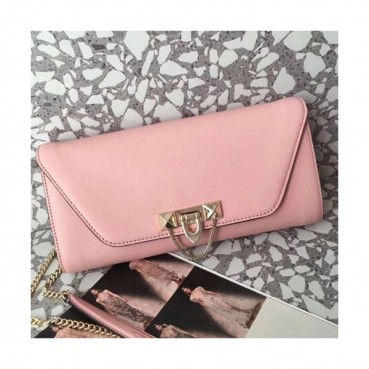 Valentino Garavani Leather Flap Shoulder Bag,27CM - 발렌티노 가바라니 레더 플랩 숄더백,VTB0015,27CM,핑크