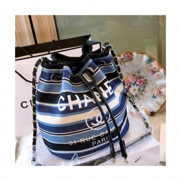 Chanel Canvas Bucket Shoulder Bag ,25CM - 샤넬 캔버스 여성용 숄더백 CHAB0531,25CM,2색(블루,레드)