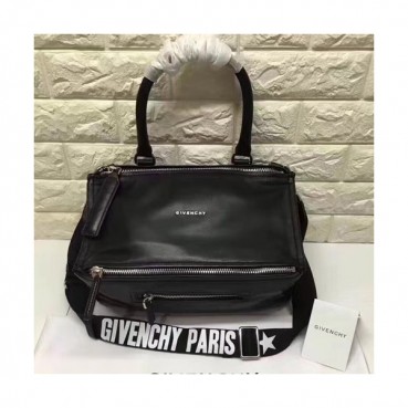 Givenchy Logo Strap Leather Large Tote Shoulder Bag,27CM - 지방시 로고 스트랩 레더 여성용 라지 토트 숄더백,GVB0012,33CM,블랙