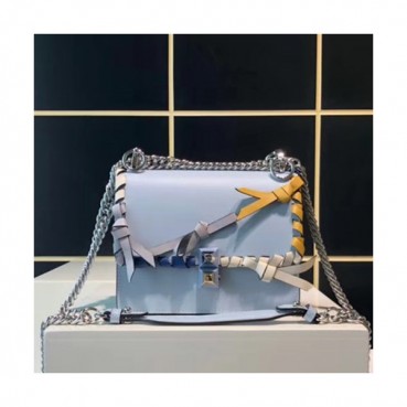 Fendi Kan I Piccola Chain Shoulder Bag ,19CM - 펜디 칸아이 피콜라 체인 숄더백  FENB0034,19CM,스카이블루