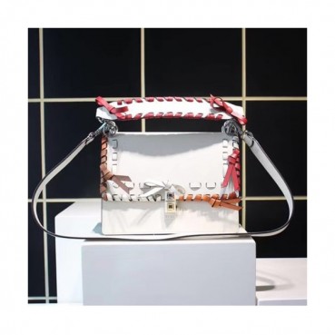 [매장판]Fendi Kan I Piccola Strap Tote Shoulder Bag ,25CM - 펜디 칸아이 피콜라 스트랩 토트 숄더백  FENB0031,25CM,화이트