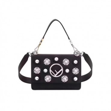 Fendi 2018 Kan I F Logo Shoulder Bag ,25CM - 펜디 2018 칸아이 에프 로고 숄더백 FENB0012,25CM,블랙