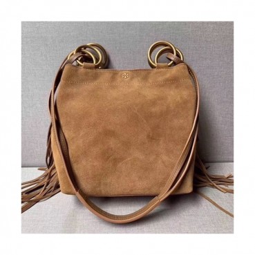 Tory Burch Leather Brown Tassel Shoulder Bag,22cm - 토리버치 레더 브라운 태슬 숄더백 TBB0021,22cm