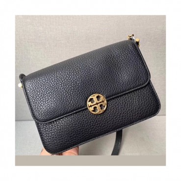 Tory Burch Leather Black Chelsea Cross Body Shoulder Bag,21cm - 토리버치 레더 블랙 첼시 크로스바디 숄더백 TBB0012,21cm