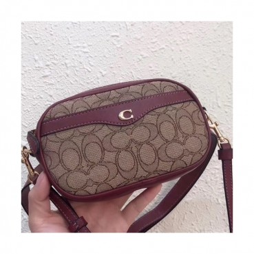 Coach Canvas Belt Bag / Cross Shoulder Bag,18cm - 코치 캔버스 태슬 벨트백/크로스 숄더백 COAB0002,18cm,브라운