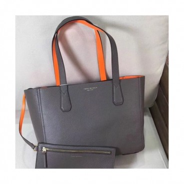 Tory Burch Leather Gray Tote Shoulder Bag,30cm - 토리버치 레더 그레이 토트 숄더백 TBB0005,30cm