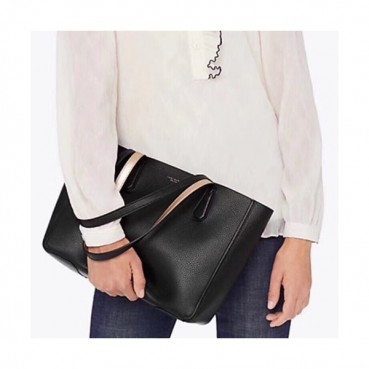 Tory Burch Leather Black Tote Shoulder Bag,30cm - 토리버치 레더 블랙 토트 숄더백 TBB0004,30cm