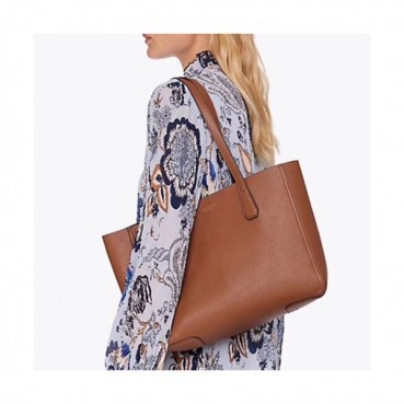 Tory Burch Leather Brown Tote Shoulder Bag,30cm - 토리버치 레더 브라운 토트 숄더백 TBB0003,30cm