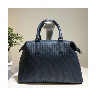 Bottega Veneta Leather Blue Women Tote Shoulder Bag,40cm - 보테가 베네타 레더 블루 여성용 토트 숄더백 8306