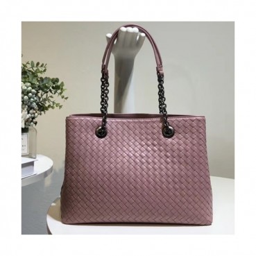 Bottega Veneta Leather Pink Women Tote Shoulder Bag,32cm - 보테가 베네타 레더 핑크 여성용 토트 숄더백 3894