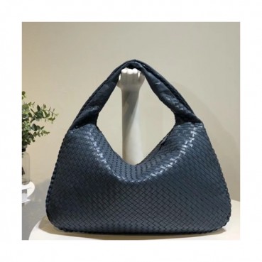 Bottega Veneta Leather Blue Hobo Tote Shoulder Bag,50cm - 보테가 베네타 레더 블루 호보 토트 숄더백 5092