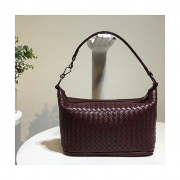 Bottega Veneta Leather Wine Tote Shoulder Bag,27cm - 보테가 베네타 레더 와인 토트 숄더백 9843