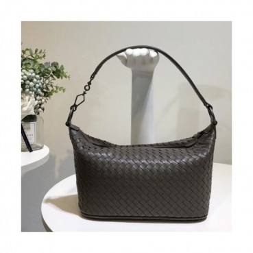 Bottega Veneta Leather Dark Gray Tote Shoulder Bag,27cm - 보테가 베네타 레더 다크그레이 토트 숄더백 9843